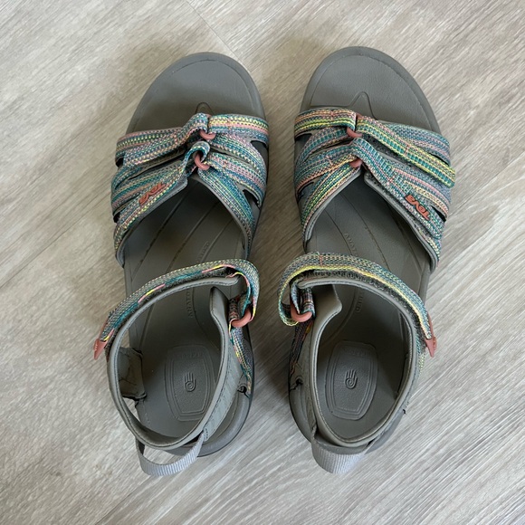 Teva Tierra Gray Sandals with Multicolor Woven Adjustable Straps Women 8 EU 39 - Picture 5 of 6
